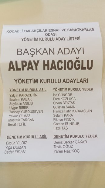 Kocaeli Emlakçılar Odası Yeni Başkanını Seçiyor 