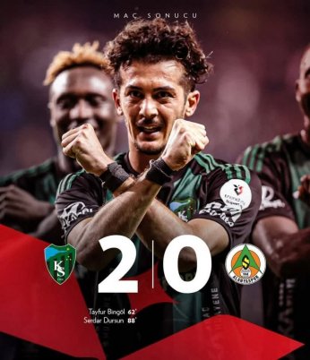 Kocaelispor,Alanyaspor'u 2-0'la Geçti