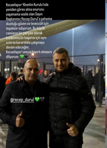 Serkan Bulut'tan Başkan Durul'a Teşekkür 