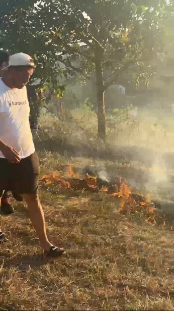 Eşme'de Korkutan Çalı Yangını