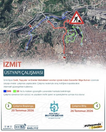 İzmit'te 1 Haftalık Trafik Alarmı!