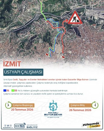 İzmit'te 1 Haftalık Trafik Alarmı!