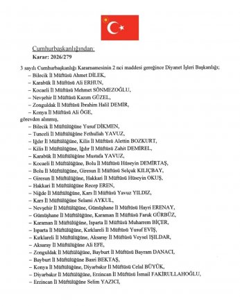 Kocaeli Müftülüğünde Sürpriz Değişim!