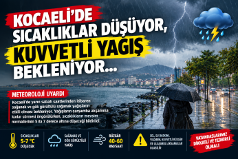 Kocaeli’de sağanak alarmı!