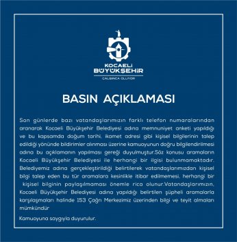 “Bu aramalara kesinlikle itibar etmeyin”