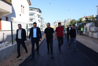 Başkan Özlü Asfalt Çalışmalarını İnceledi 