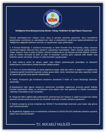 Valilikten Kapsamlı Yılbaşı Tedbirleri 