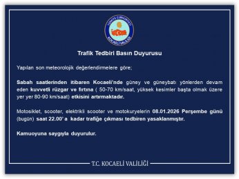 İki tekerlekli araçların trafiğe çıkması yasaklandı 