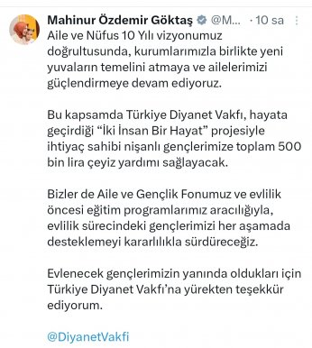 Nişanlı Gençlere 500 Bin TL Destek 