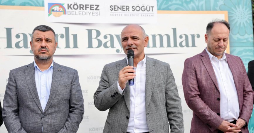 Körfez Belediyesi personeli bayramlaştı