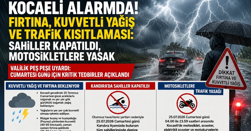 Valilik peş peşe uyardı: Kocaeli Alarmda!