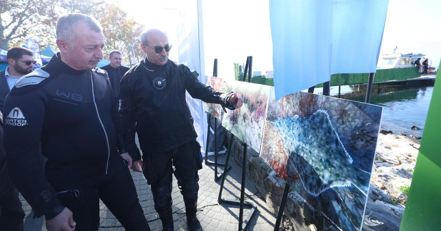 Tahir Başkan Körfeze dalış yaptı 