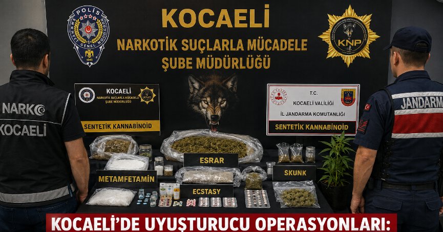 Kocaeli’de Uyuşturucu Operasyonları