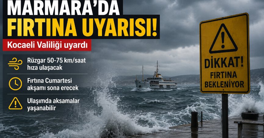 Marmara’da Fırtına Alarmı!