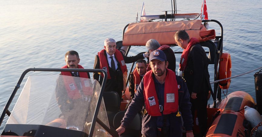 Vali Aktaş'tan Kıyı Emniyeti Arama Kurtarma ekibine teşekkür 