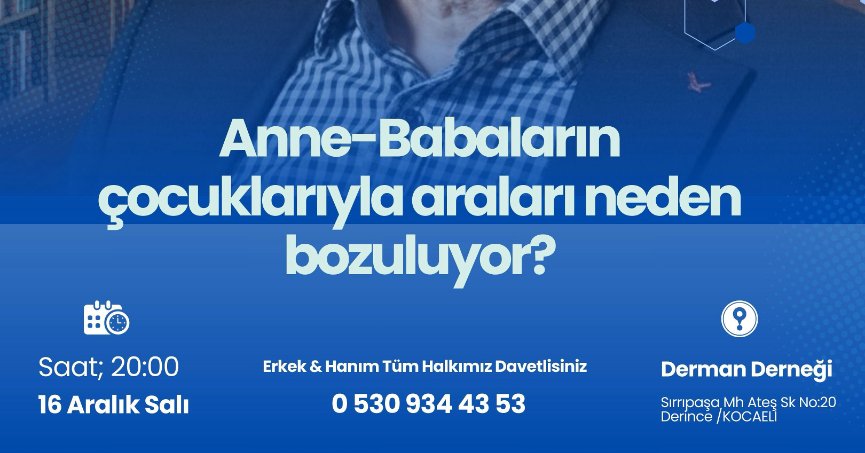 Prof.Dr.Ebubekir Sofuoğlu Derince'ye Geliyor 