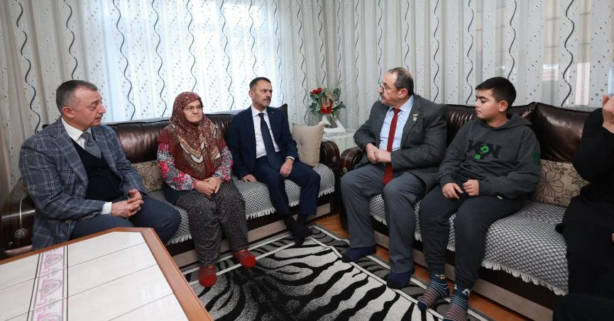 İlk ziyaret şehit ailelerine yapıldı 