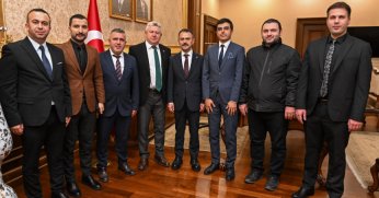 Vali Aktaş Sendika Temsilcilerini Kabul Etti 